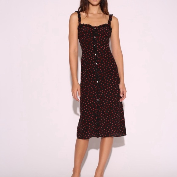 Réalisation Par 'Juliet' Dress, Italia Dot color black / red, size XL - Picture 7 of 9